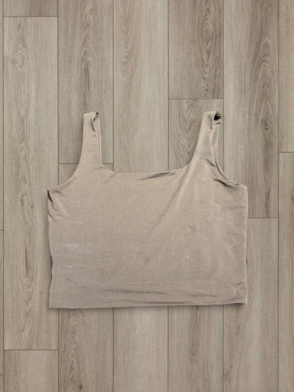 Brown Square-Neck Tank Top